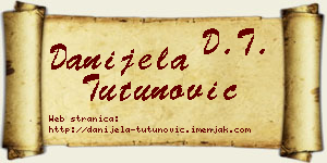 Danijela Tutunović vizit kartica